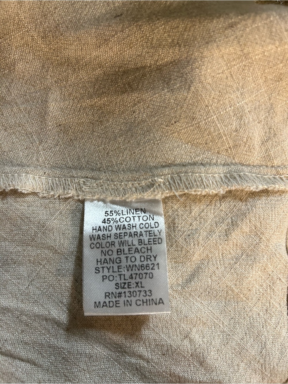 Umgee XL Linen Cotton Button Front Maxi Skirt NWT Boho Coastal - Picture 5 of 5
